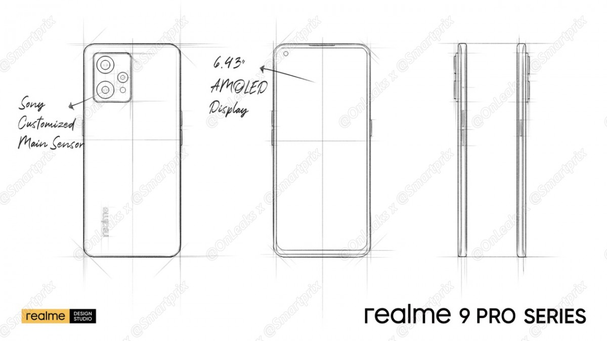 หลุดภาพสเก็ตช์ Realme 9 Pro ด้วยลายมือ